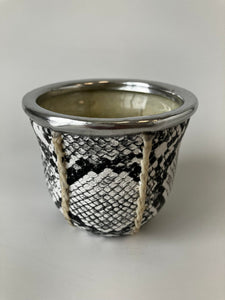 Yerba Mate Glass Cup, Eco- leather wrapped , hand made in Argentina.
